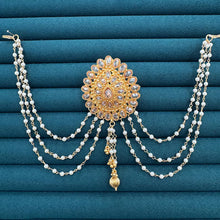 Gold Bridal Jada Billalu Polki Hair choti clips/kondai/Bharatanatyam Kuchipudi Dance/south Indian wedding/Hair choti accessories,Hair Brooch