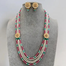 MintPink Kundan long necklace/Indian jewelry/Kundan rani haar/Mala necklace/Indian Wedding/Bridal Necklace/Punjabi Jewelry/Pakistani