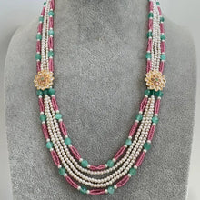 MintPink Kundan long necklace/Indian jewelry/Kundan rani haar/Mala necklace/Indian Wedding/Bridal Necklace/Punjabi Jewelry/Pakistani