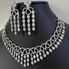 White silver American Diamond necklace/Delicate CZ Stones Necklace/Elegant/Unique Jewelry/Indian/Pakistani/Bollywood/Indian Wedding/Bridal