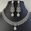 White silver American Diamond necklace/Delicate CZ Stones Necklace/Elegant/Unique Jewelry/Indian/Pakistani/Bollywood/Indian Wedding/Bridal