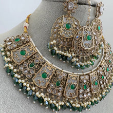 Green Polki Kundan Necklace set/Statement Necklace Set/Indian Jewelry/Pakistani Jewelry set/Wedding necklace/Bridal necklace/Indian