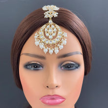 Large Kundan Maang tikka/Kundan Tikka/Indian forehead jewelry/Indian Wedding Jewelry/ Pakistani Jewelry/Jhoomer/Matha patti