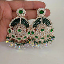 Polki Stone Kundan chandbali Earrings/Kundan Stone Chandbali/Indian Earrings/pearl Earring/Pakistani Earrings/Statement Earrings