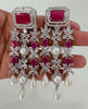 Neeru Bajwa inspired American Diamond earrings, CZ diamond earrings, AD earrings, Statement earrings, Indian Pakistani jewelry, Gifts for he