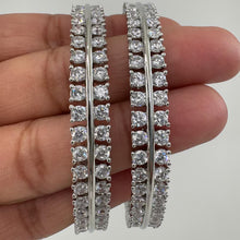 Set of 2 Cz Classic Bangles With Rhodium Plating,/Bracelet/Indian Party Wear Bangles/CZ stone bangles/Indian wedding/bridal jewelry