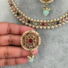 Multi Antique Polki Kundan necklace/Statement necklace/Indian Jewelry/Pakistani Jewelry/Weddings necklace/Bridal necklace/Indian necklace