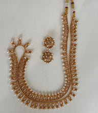 Long gold plated Polki Pearl mala Necklace/Indian Long Necklace/Pakistani Jewelry/Haram Necklace/Indian/Punjabi /Indian Wedding/Rani Haar