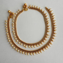 Gold Plated Anklet Pair/Payal/Moti Payal/Jhanjran/Panjeb/Pajeb/Indian Traditional Anklets/Indian Jewelry/ Pakistani Jewelry/ Boho Jewelry
