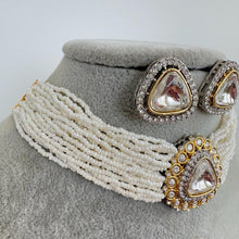 Victorian dual tone uncut polki kundan necklace/Sabyasachi Necklace/Kundan Jewelry Set/Indian wedding collection/Bridal Necklace