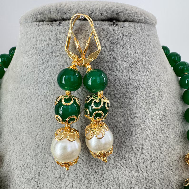 Antique Mala Necklace With Gold Plating, Antique necklace, Indian Jewelry, Pakistani Jewelry, Pearl Beads Mala Necklace, Gift for her