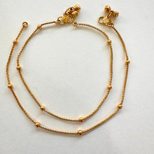 Gold Plated Anklet Pair/Payal/Moti Payal/Jhanjran/Panjeb/Pajeb/Indian Traditional Anklets/Indian Jewelry/ Pakistani Jewelry/ Boho Jewelry