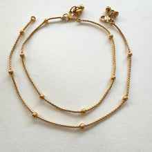 Gold Plated Anklet Pair/Payal/Moti Payal/Jhanjran/Panjeb/Pajeb/Indian Traditional Anklets/Indian Jewelry/ Pakistani Jewelry/ Boho Jewelry