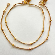 Gold Plated Anklet Pair/Payal/Moti Payal/Jhanjran/Panjeb/Pajeb/Indian Traditional Anklets/Indian Jewelry/ Pakistani Jewelry/ Boho Jewelry