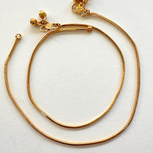 Antique Plain Payal With Gold Plating, Anklet Pair/Moti Payal/Jhanjran/Panjeb/Pajeb/Indian Traditional Anklets/ Pakistani Jewelry/ Boho