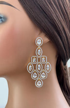 CZ Diamond earrings, Indian CZ earrings, American diamond earrings, Pakistani jewelry, AD earrings, cocktail earrings, gift for her