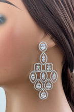 CZ Diamond earrings, Indian CZ earrings, American diamond earrings, Pakistani jewelry, AD earrings, cocktail earrings, gift for her
