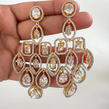 CZ Diamond earrings, Indian CZ earrings, American diamond earrings, Pakistani jewelry, AD earrings, cocktail earrings, gift for her