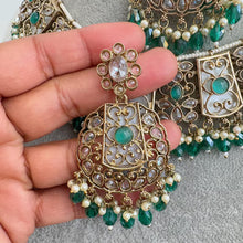 RamaGreen Antique Polki Kundan necklace set/Reverse Ad Necklace/Statement necklace/Indian/Punjabi Necklace/Pakistani Jewelry/Bridal necklace