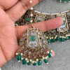 RamaGreen Antique Polki Kundan necklace set/Reverse Ad Necklace/Statement necklace/Indian/Punjabi Necklace/Pakistani Jewelry/Bridal necklace