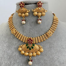 RubyGreen Gold Polki Kundan Necklace set/Indian Jewelry/Pakistani Jewelry set/Weddings necklace/Bridal necklace/Indian necklace