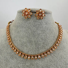 Gold Polki Kundan necklace/South Indian Jewelry/Delicate Necklace/Guttapusalu Necklace/Wedding necklace/Bridal necklace/Indian necklace