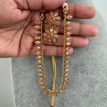 Gold Polki Kundan necklace/South Indian Jewelry/Delicate Necklace/Guttapusalu Necklace/Wedding necklace/Bridal necklace/Indian necklace