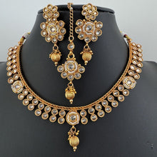 Gold Polki Kundan necklace South Indian Jewelry Temple Jewelry Guttapusalu Necklace Wedding necklace Bridal necklace Indian necklace