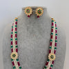 Rubygreen Kundan long necklace/Indian jewelry/Kundan rani haar/Mala necklace/Indian Wedding/Bridal Necklace/Punjabi Jewelry/Pakistani Jewelr