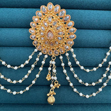 Gold Bridal Jada Billalu Polki Hair choti clips/kondai/Bharatanatyam Kuchipudi Dance/south Indian wedding/Hair choti accessories,Hair Brooch
