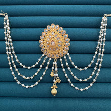 Gold Bridal Jada Billalu Polki Hair choti clips/kondai/Bharatanatyam Kuchipudi Dance/south Indian wedding/Hair choti accessories,Hair Brooch