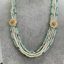 Mint Green Kundan long necklace/Indian jewelry/Kundan rani haar/Mala necklace/Indian Wedding/Bridal Necklace/Punjabi Jewelry/Pakistani