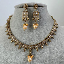 Champagne Antique Polki Kundan necklace/Indian jewelry/Punjabi/Pakistani/Wedding necklace/Bridal necklace/Indian necklace