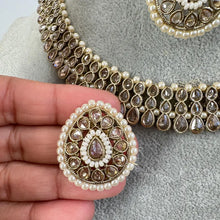 Multi Antique Polki Kundan necklace set/Reverse Ad Necklace/Statement necklace/Indian/Punjabi Necklace/Pakistani Jewelry/Bridal necklace/