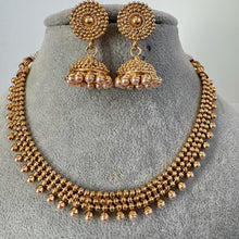 Antique Gold Necklace/South Indian Jewelry/Temple Jewelry/Guttapusalu Necklace/Wedding necklace/Bridal necklace/Indian necklace