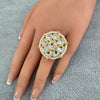 Large Statement Kundan Ring/Adjustable Ring/ Indian Ring/ Pakistani Jewelry/ Indian Jewelry/ Bollywood Jewelry/ Indian Wedding jewelry