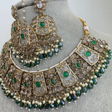 Green Polki Kundan Necklace set/Statement Necklace Set/Indian Jewelry/Pakistani Jewelry set/Wedding necklace/Bridal necklace/Indian