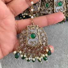 Green Polki Kundan Necklace set/Statement Necklace Set/Indian Jewelry/Pakistani Jewelry set/Wedding necklace/Bridal necklace/Indian