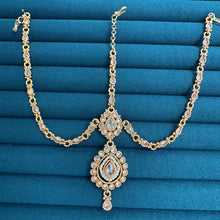 Gold Polki Kundan Head Band/Sheesh Phool tikka/Gold Polki Indian Bridal Matha Patti/Sheesh patti/Gold Damini/Indian Jewelry/Indian Bridal