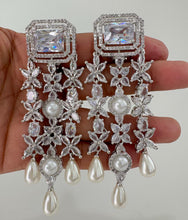 Neeru Bajwa inspired American Diamond earrings, CZ diamond earrings, AD earrings, Statement earrings, Indian Pakistani jewelry, Gifts for he