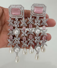 Neeru Bajwa inspired American Diamond earrings, CZ diamond earrings, AD earrings, Statement earrings, Indian Pakistani jewelry, Gifts for he