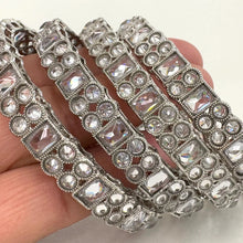 Set of 4 Silver Polki Kundan Silver Bangles Punjabi bangles Set/Bridal bangles /Polki Reverse AD bangles\Indian Bangles\Indian Wedding