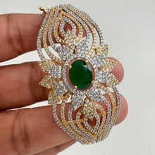 CZ Diamond Gold 2-Tone Plated Bracelet/High-quality CZ Openable bracelet/Indian Jewelry/statement Kada/bridesmaid gift/Fit Sizes 2.2,2.4,2.6