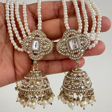 Kundan Pearl bahubali jhumka, Kundan jhumnka, bahubali earrings, Pearl jewelry for weddings, Indian Pakistani jewelry, Bridesmaid jewelry