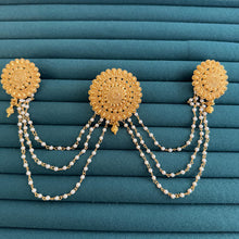 Gold Bridal Jada Billalu Polki Hair choti clips/kondai/Bharatanatyam Kuchipudi Dance/south Indian wedding/Hair choti accessories,Hair Brooch