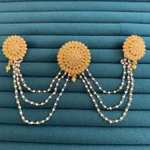 Gold Bridal Jada Billalu Polki Hair choti clips/kondai/Bharatanatyam Kuchipudi Dance/south Indian wedding/Hair choti accessories,Hair Brooch