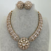 White Victorian Moissanite polki Cz diamond Necklace, Indian Bridal Jewelry, Bollywood Sabyasachi Designer necklace, Pakistani Wedding
