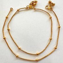 Gold Plated Anklet Pair/Payal/Moti Payal/Jhanjran/Panjeb/Pajeb/Indian Traditional Anklets/Indian Jewelry/ Pakistani Jewelry/ Boho Jewelry