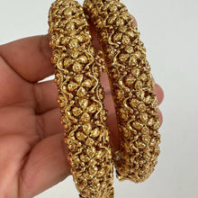 Gold Kada bangles 2pc, Indian Amrapali bangles, Antique bangles, Temple Jewelry, South indian bangles, Bridal Bangles, Indian Wedding