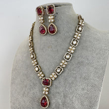 Ruby Red Kundan Necklace Set/ Indian Kundan Set/ Bollywood Jewelry/ Indian jewelry/Pakistani necklace/punjabi necklace/bridal/indian wedding